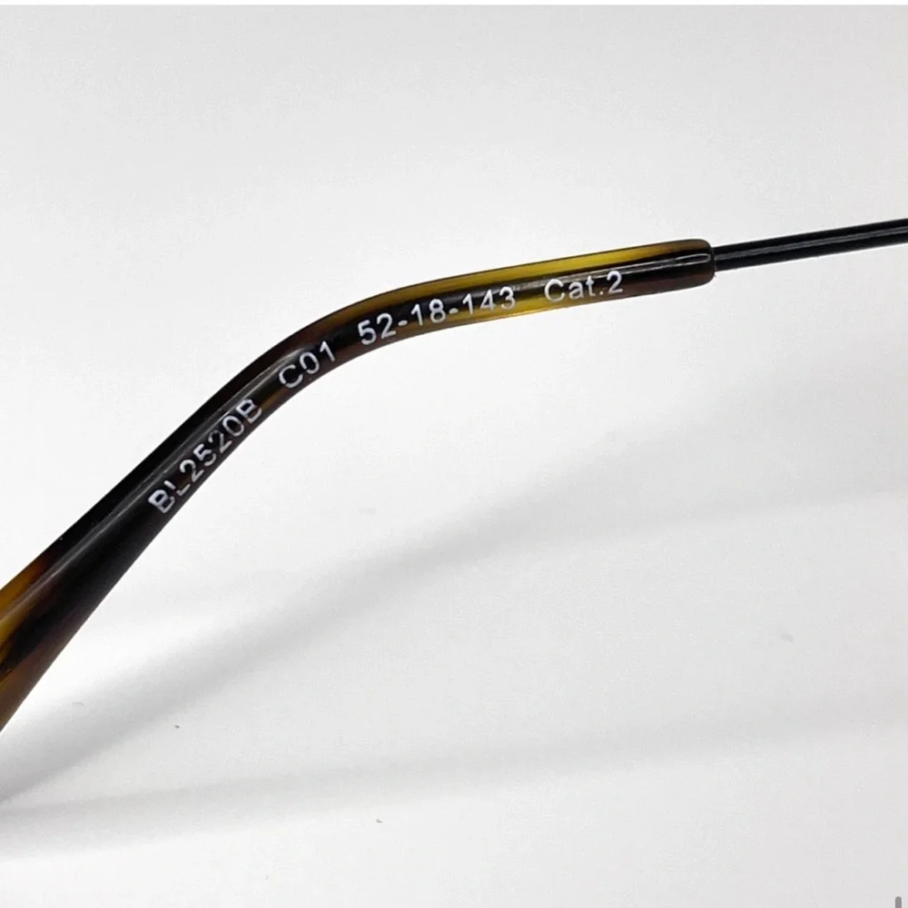 BALMAIN 52mm Round Sunglasses Gold Made In France
